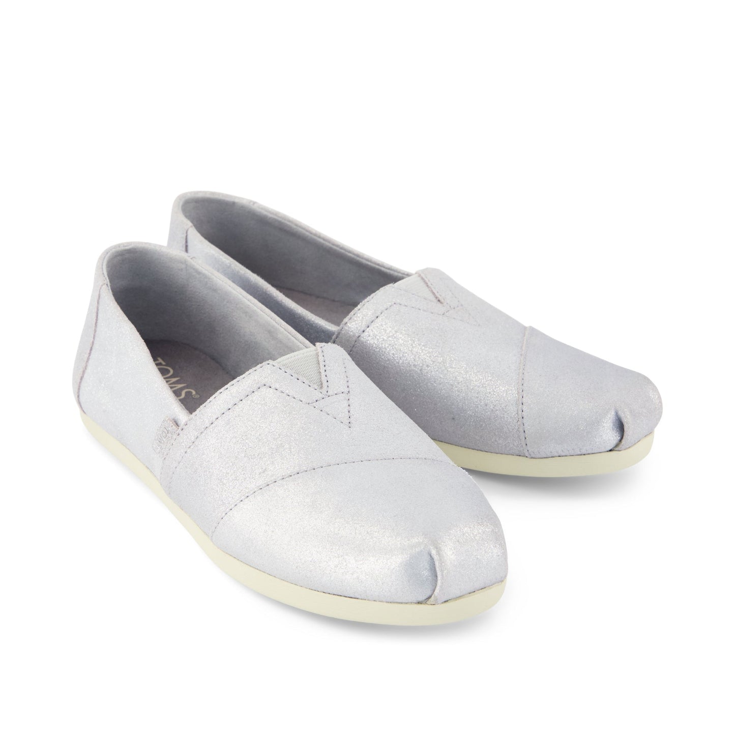 Womens Alpargata Classic Light Grey Metallic Suede