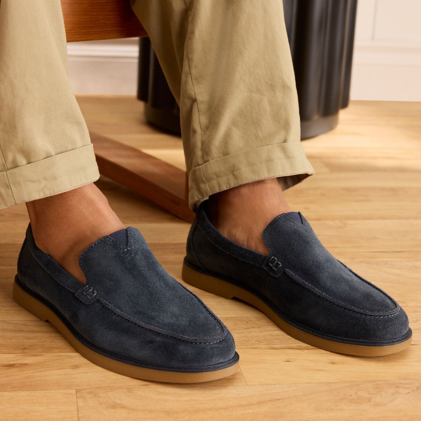 Mens Marcos Loafer Navy Suede