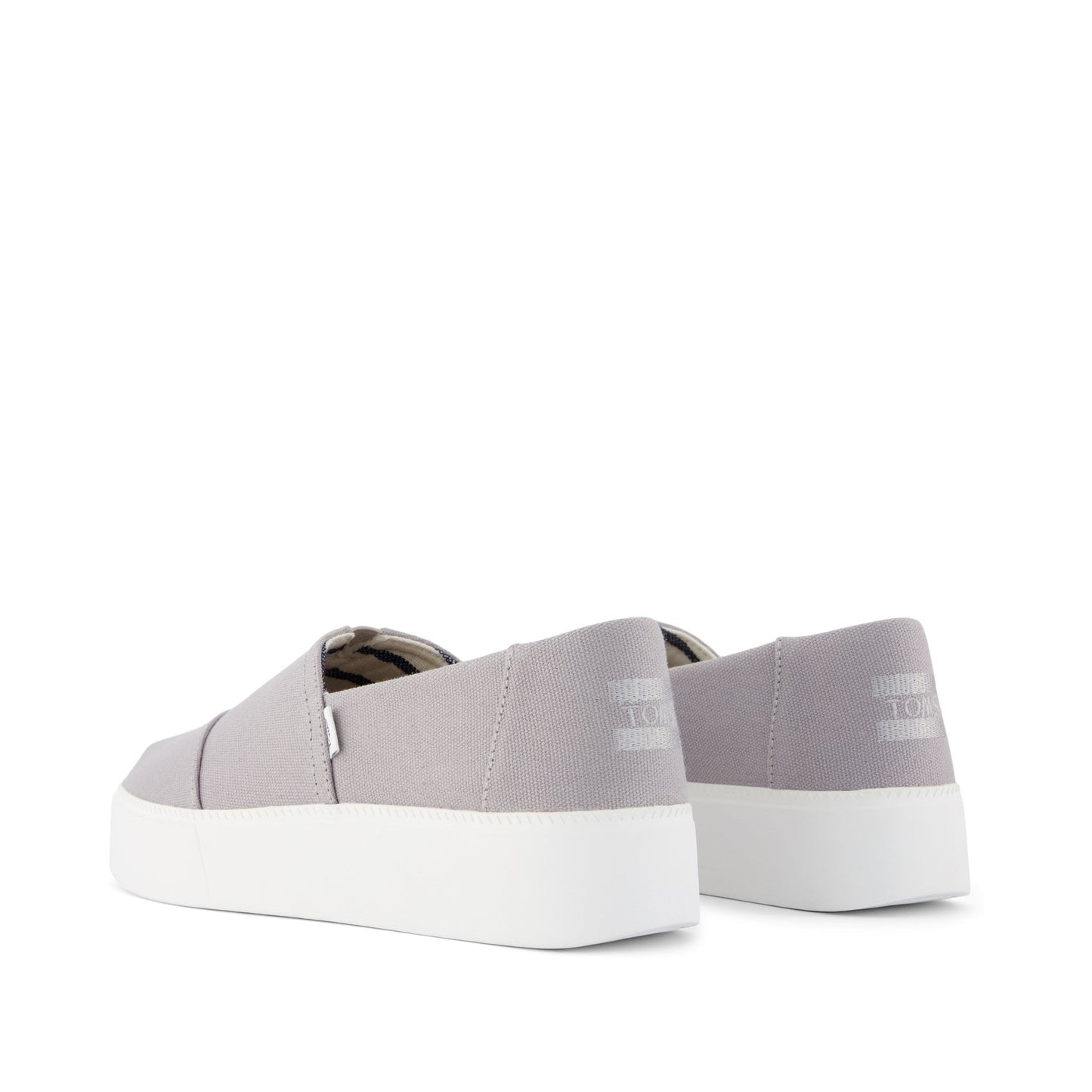 Womens Asher Platform Slip On Sneaker Grey Canvas