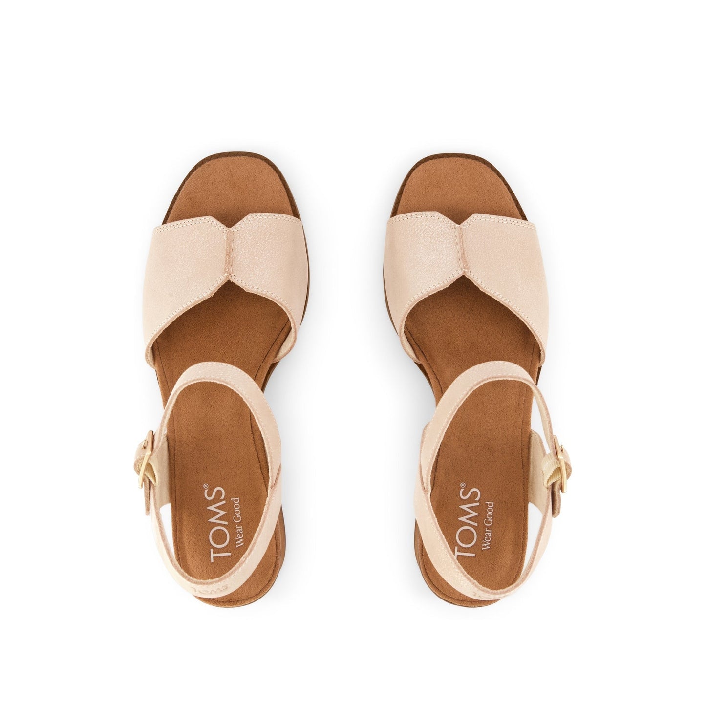 Womens Eloise Sandal Champagne Shimmer Suede