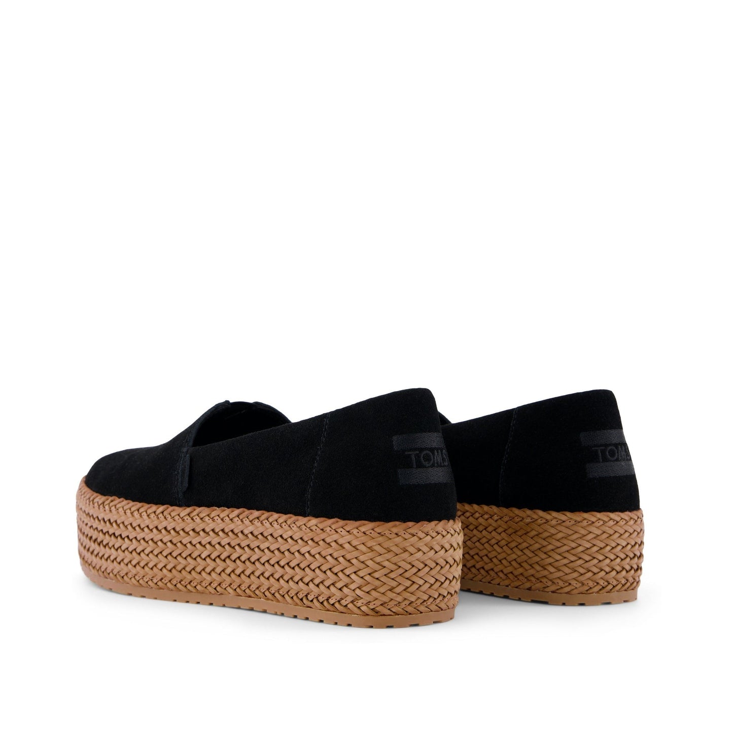 Valencia Black Suede Espadrille Platform Espadrille