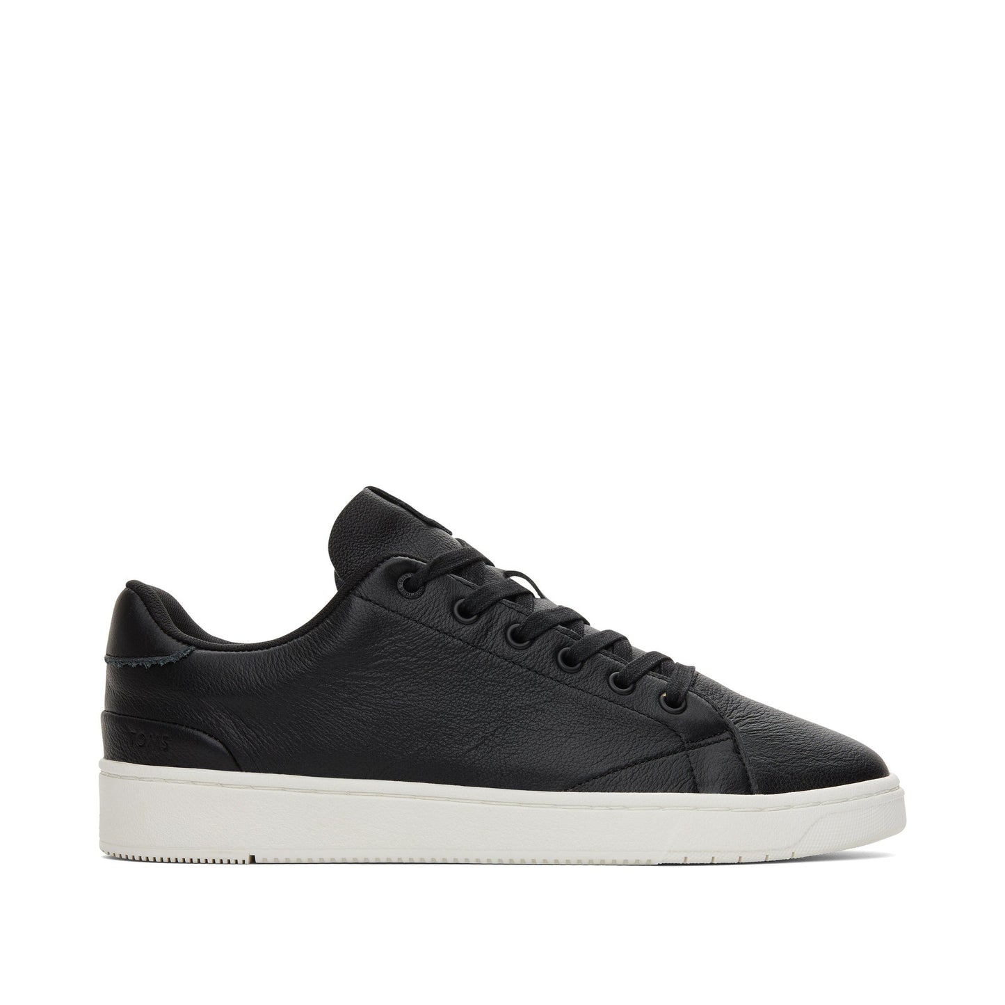 TRVL LITE Black Leather Lace-Up Sneaker