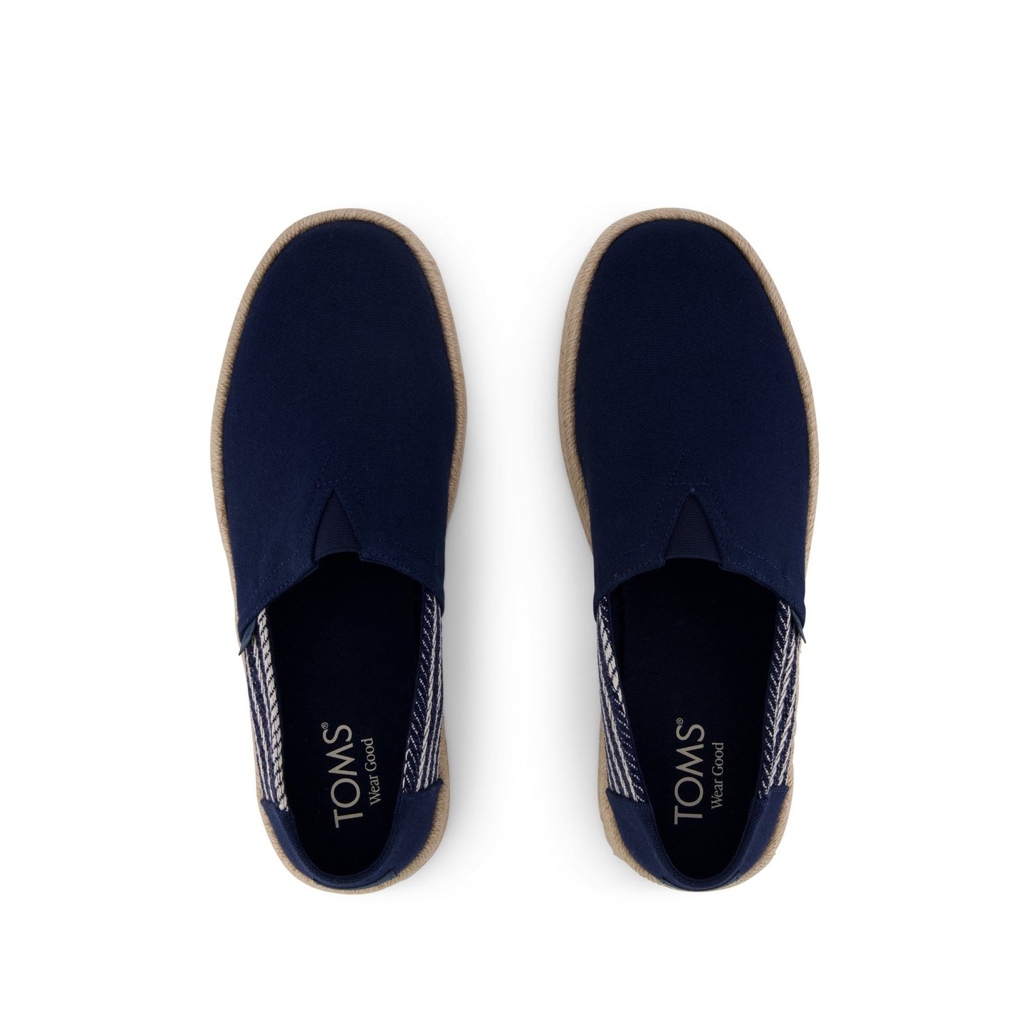 Mens Alpargata Rope 2.0 Espadrille Navy Stripes