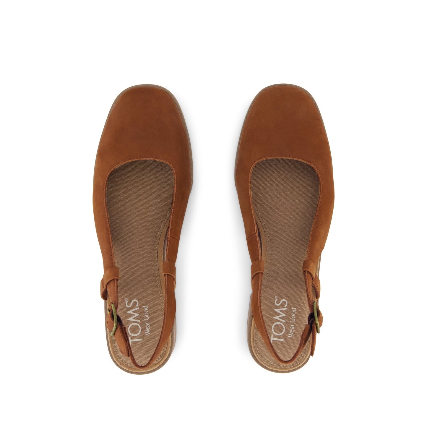 Womens Jaclyn Slingback Heel Amber Brown Nubuck Leather