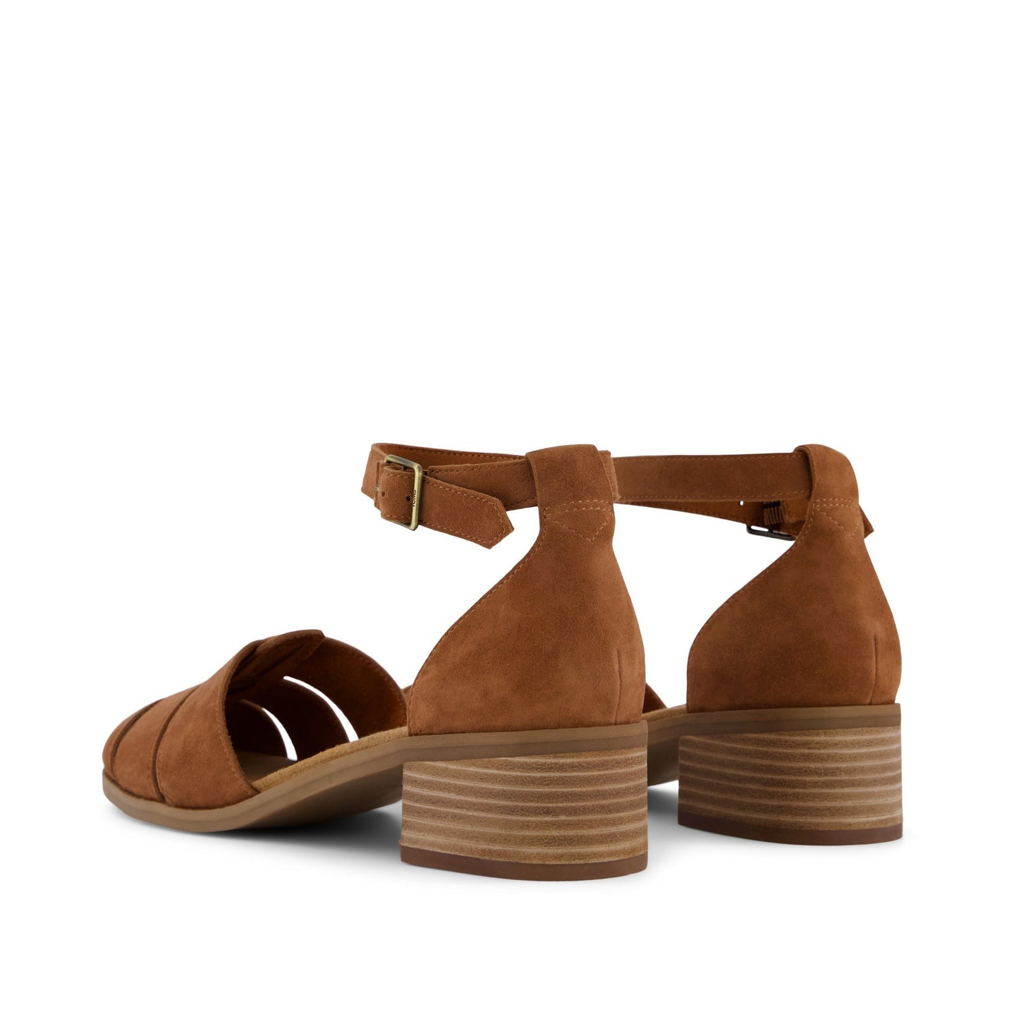 Jaclyn Fisherman Heel Amber Brown Kid Suede