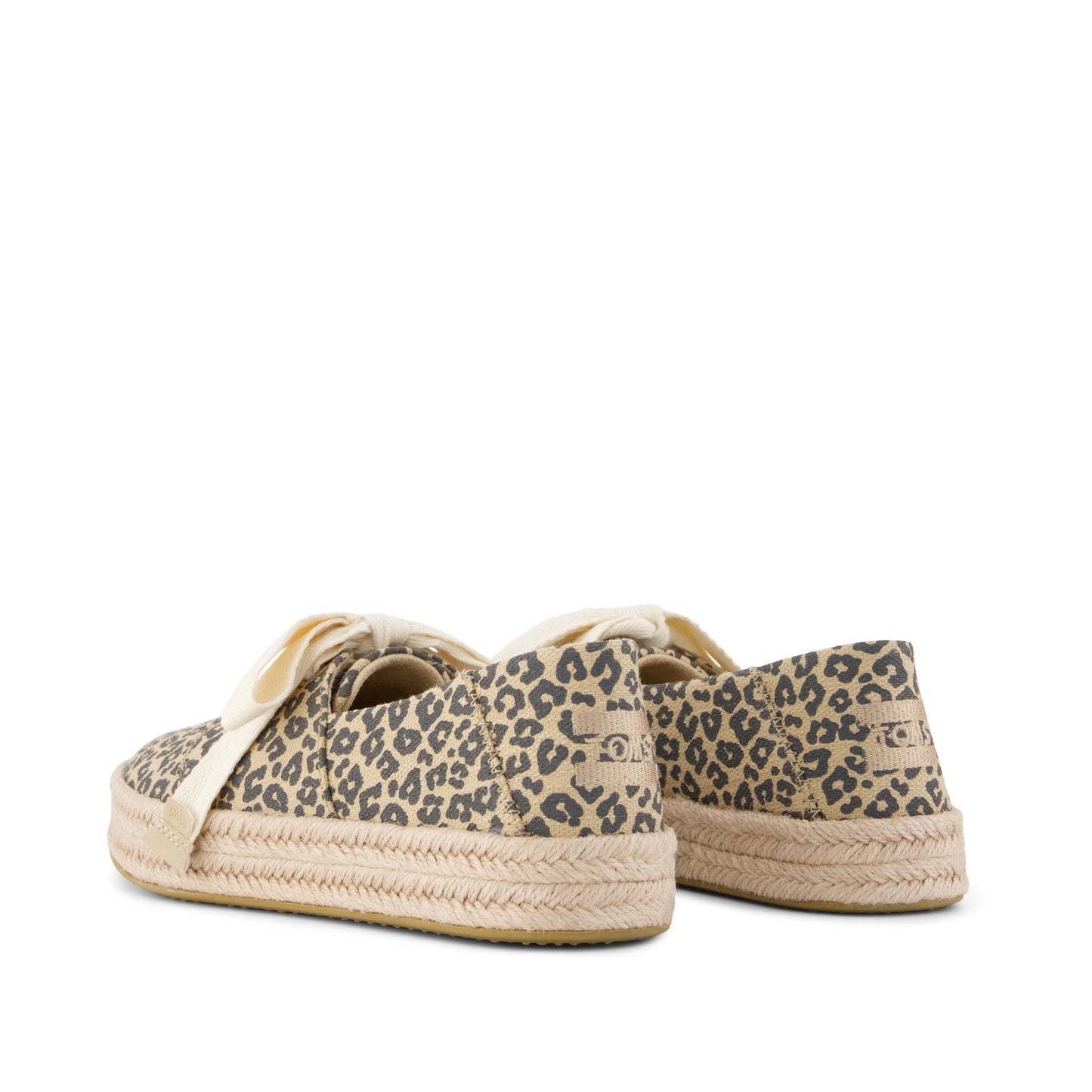 Womens Carolina Lace-Up Espadrille Natural Leopard Spots