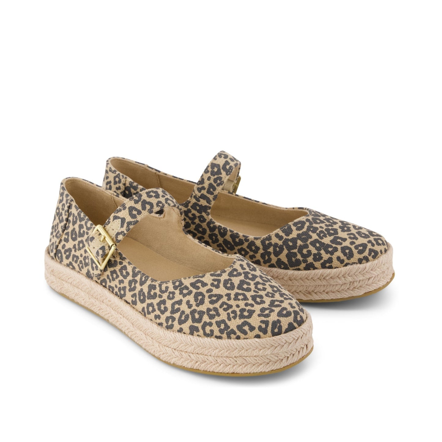 Womens Carolina Mary Jane Espadrille Natural Leopard Print