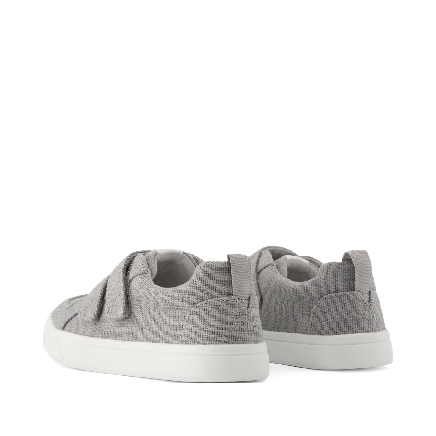 Cruz Double Strap Drizzle Grey Heritage Canvas Kids Sneaker
