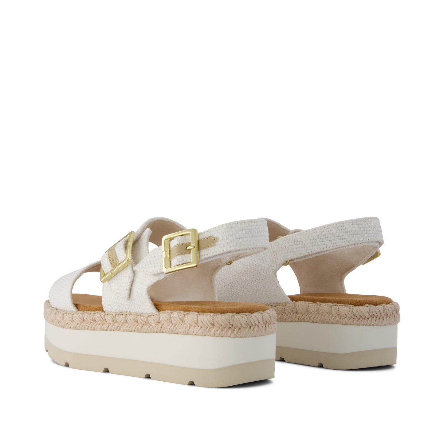 Womens Giana Flatform Sandal White Woven