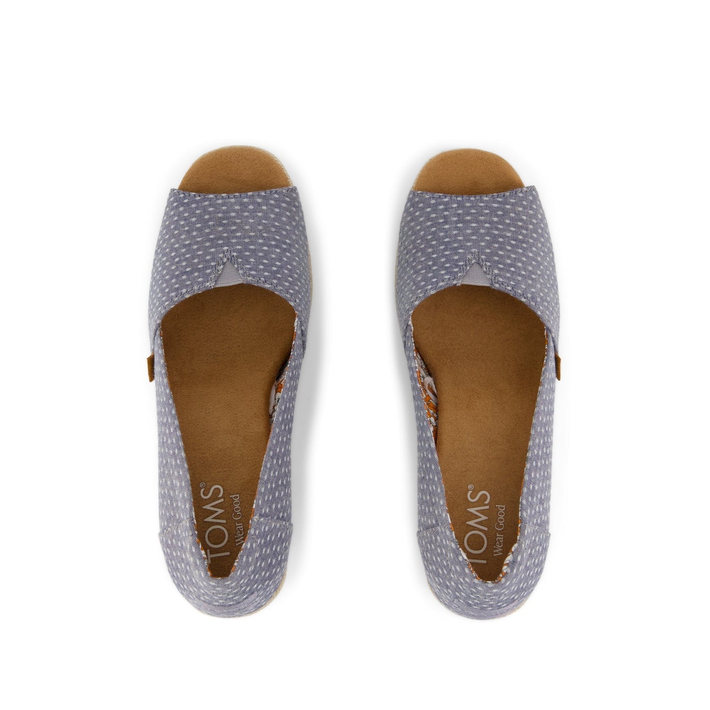 Womens Essential Wedge Niagara Mist Chambray Dot