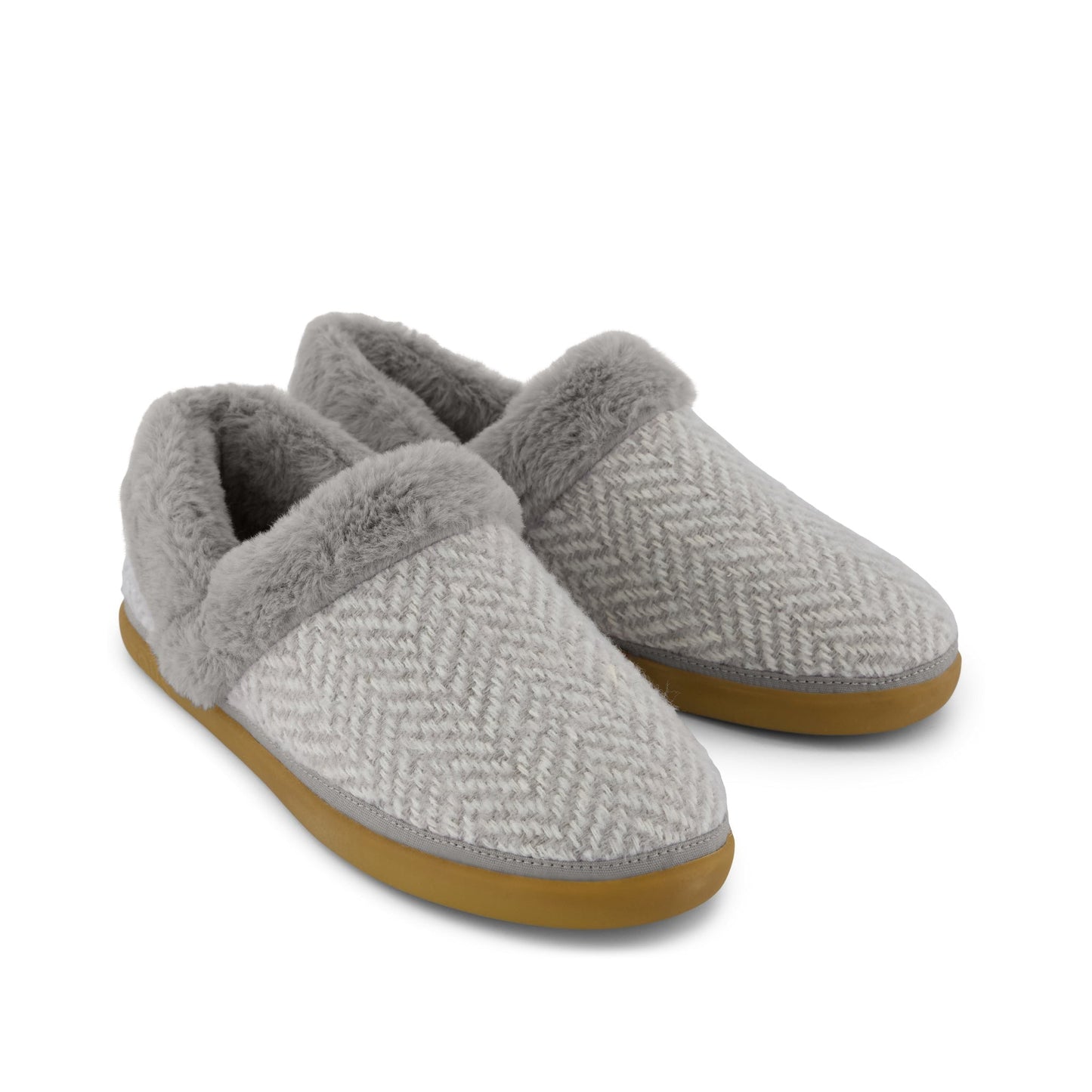 Womens Oslo Convertible Slipper Drizzle Grey Herringbone