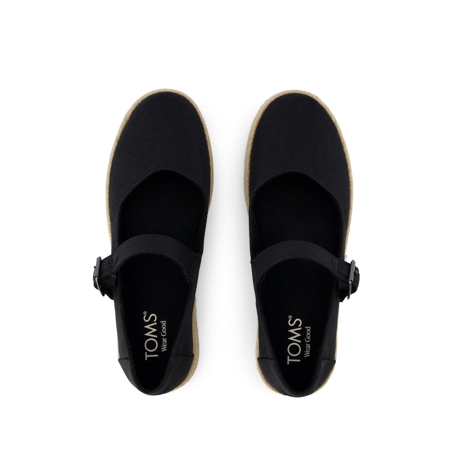 Carolina Mary Jane Espadrille Black Heavy Canvas