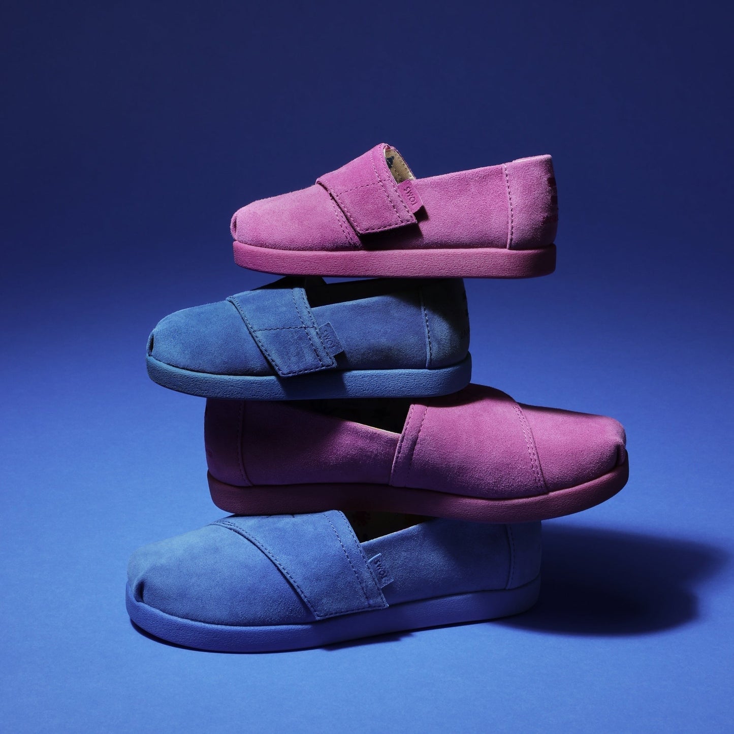 TOMS x Jamie Mizrahi Alpargata Classic Blue Suede Toddler Shoe